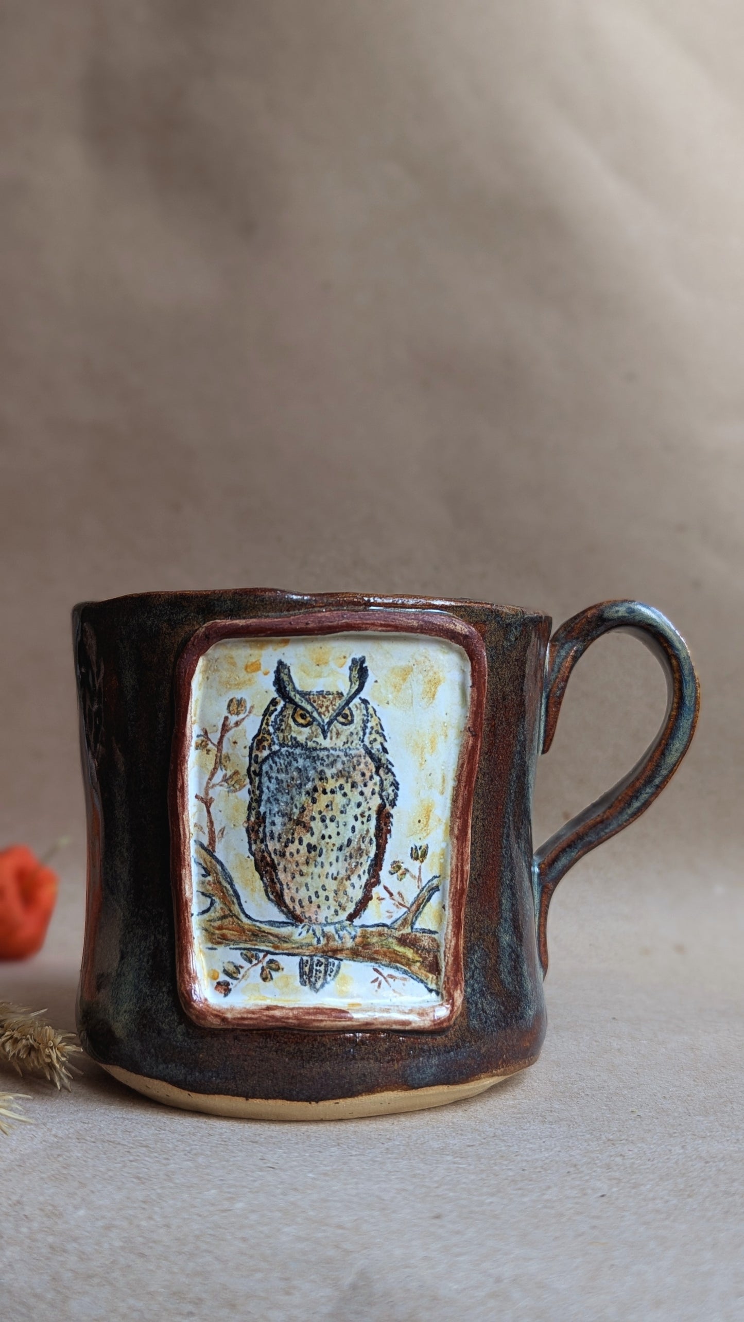 Handmade Owl Mug