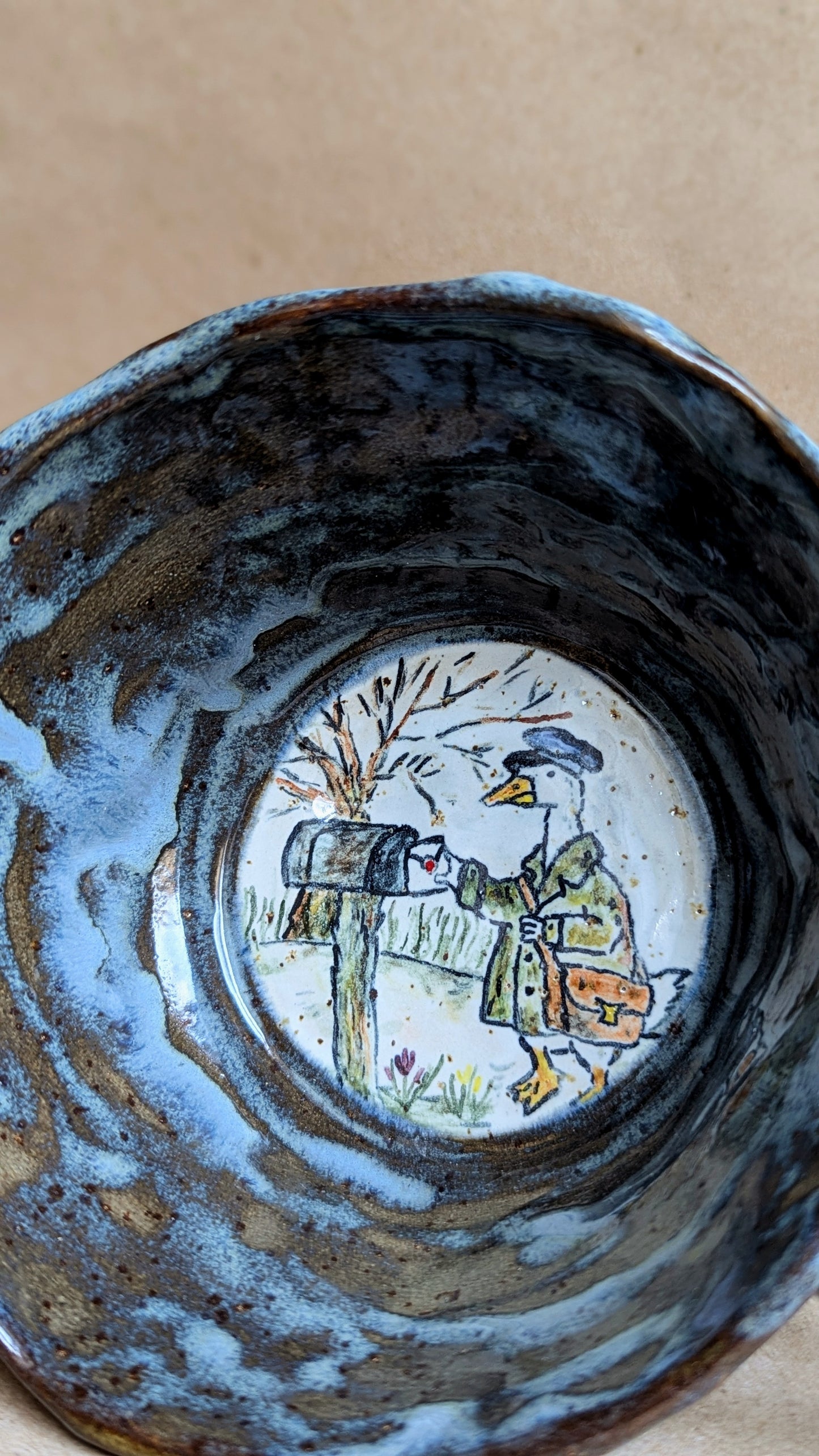 Handmade Postwoman Goose Mug