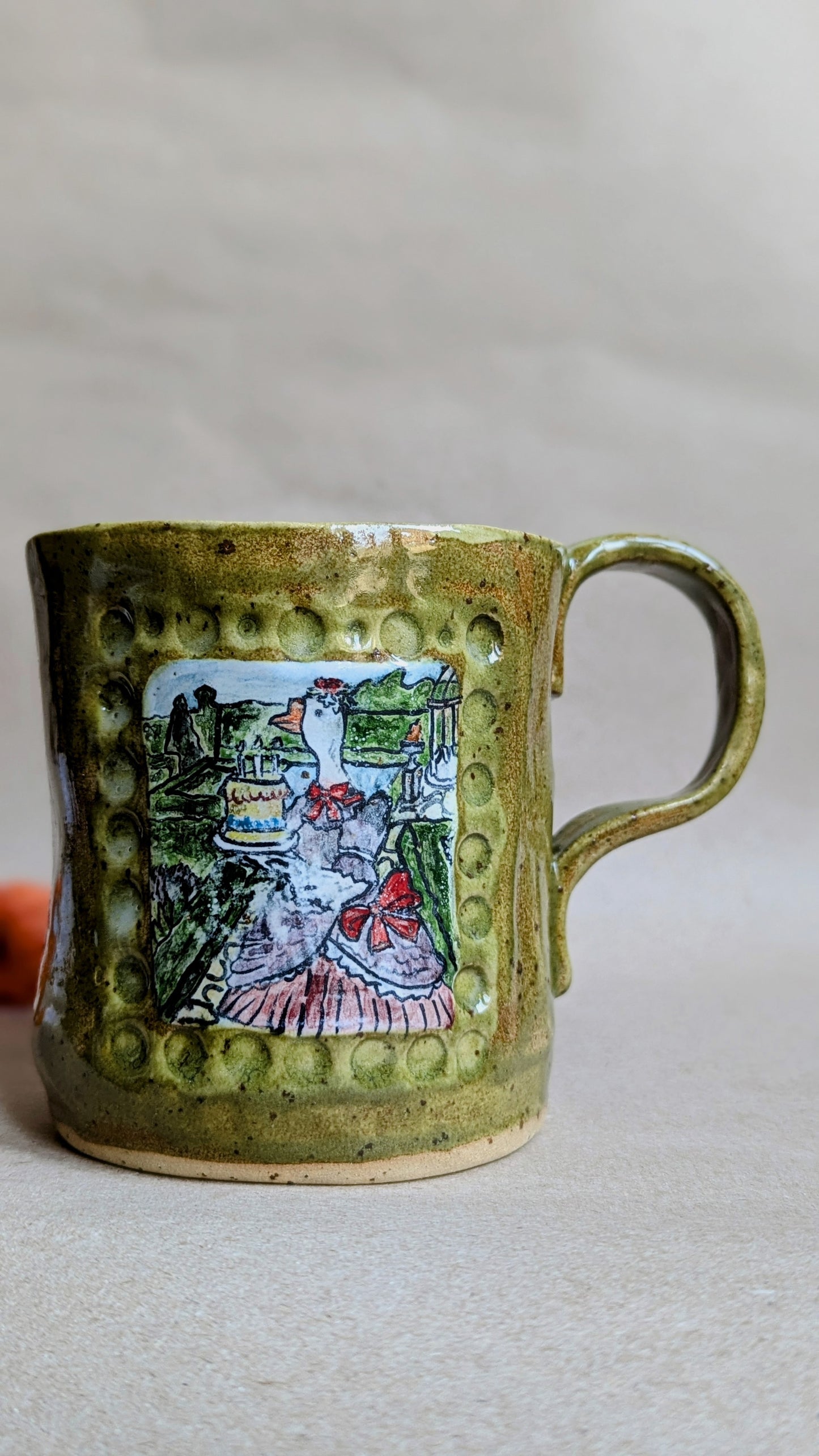 Handmade Mug with a Countess Goose