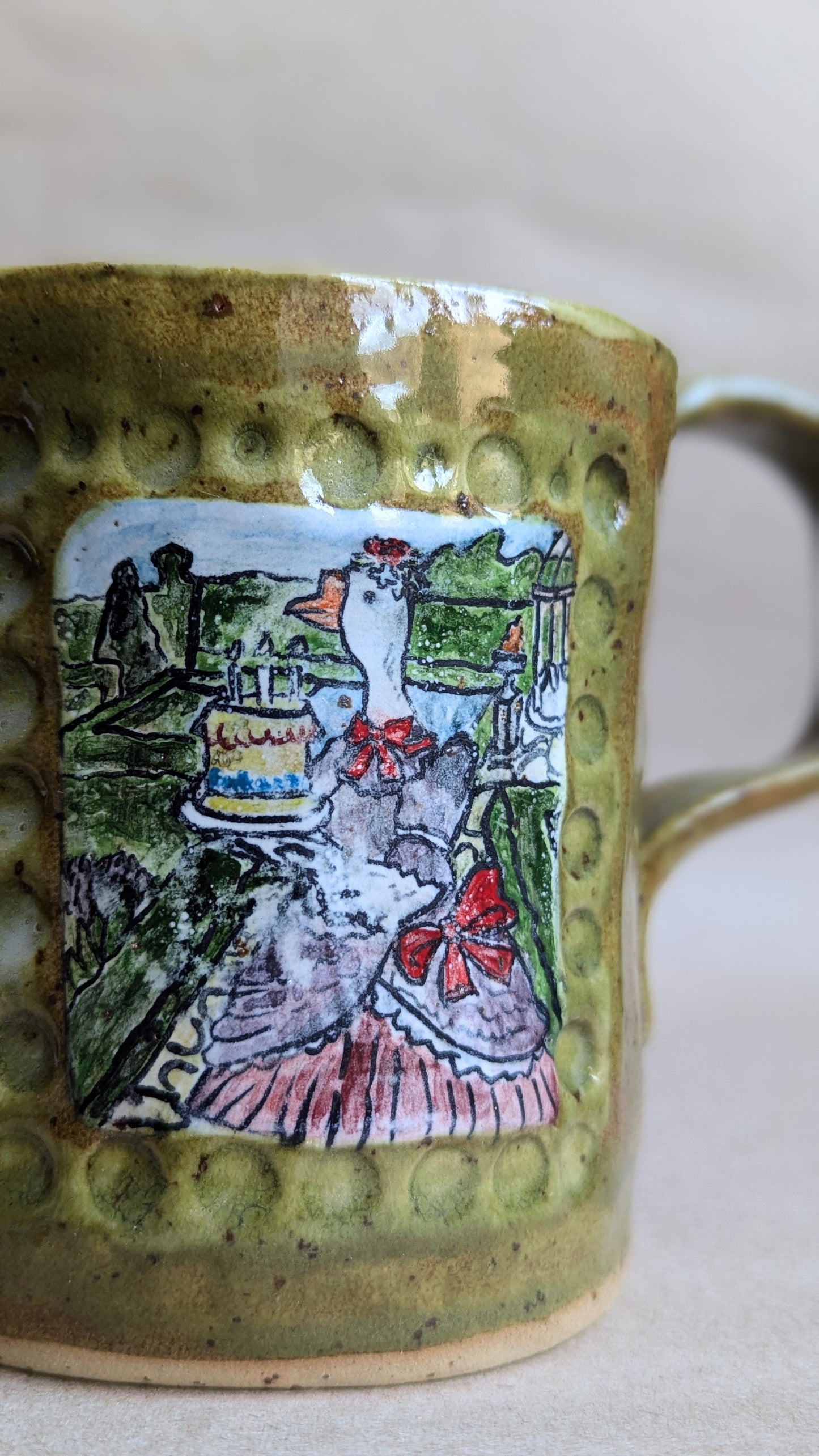 Handmade Mug with a Countess Goose