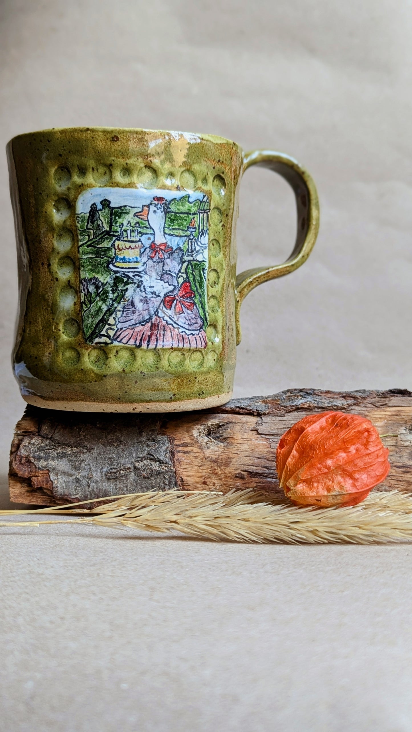 Handmade Mug with a Countess Goose