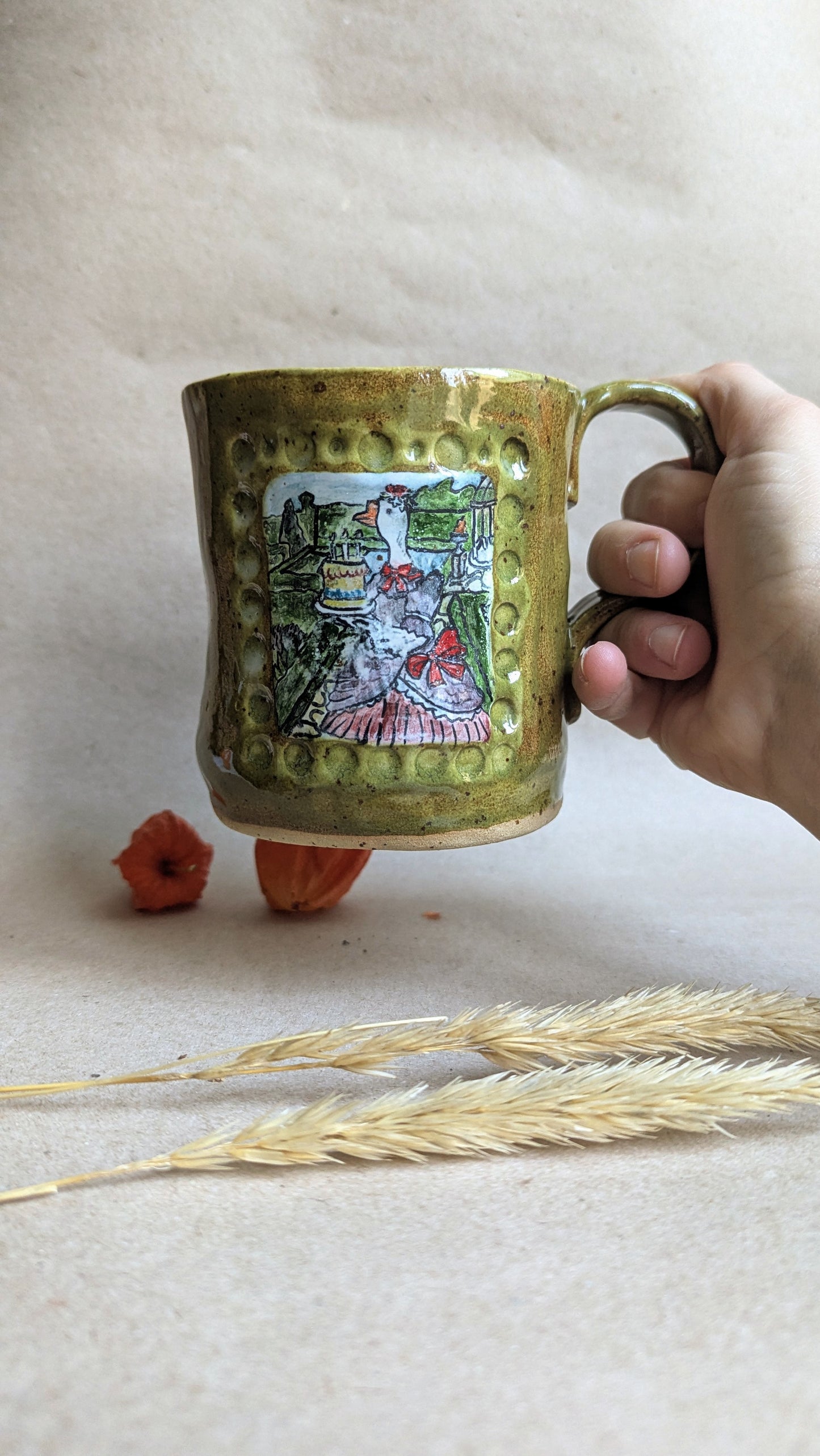 Handmade Mug with a Countess Goose