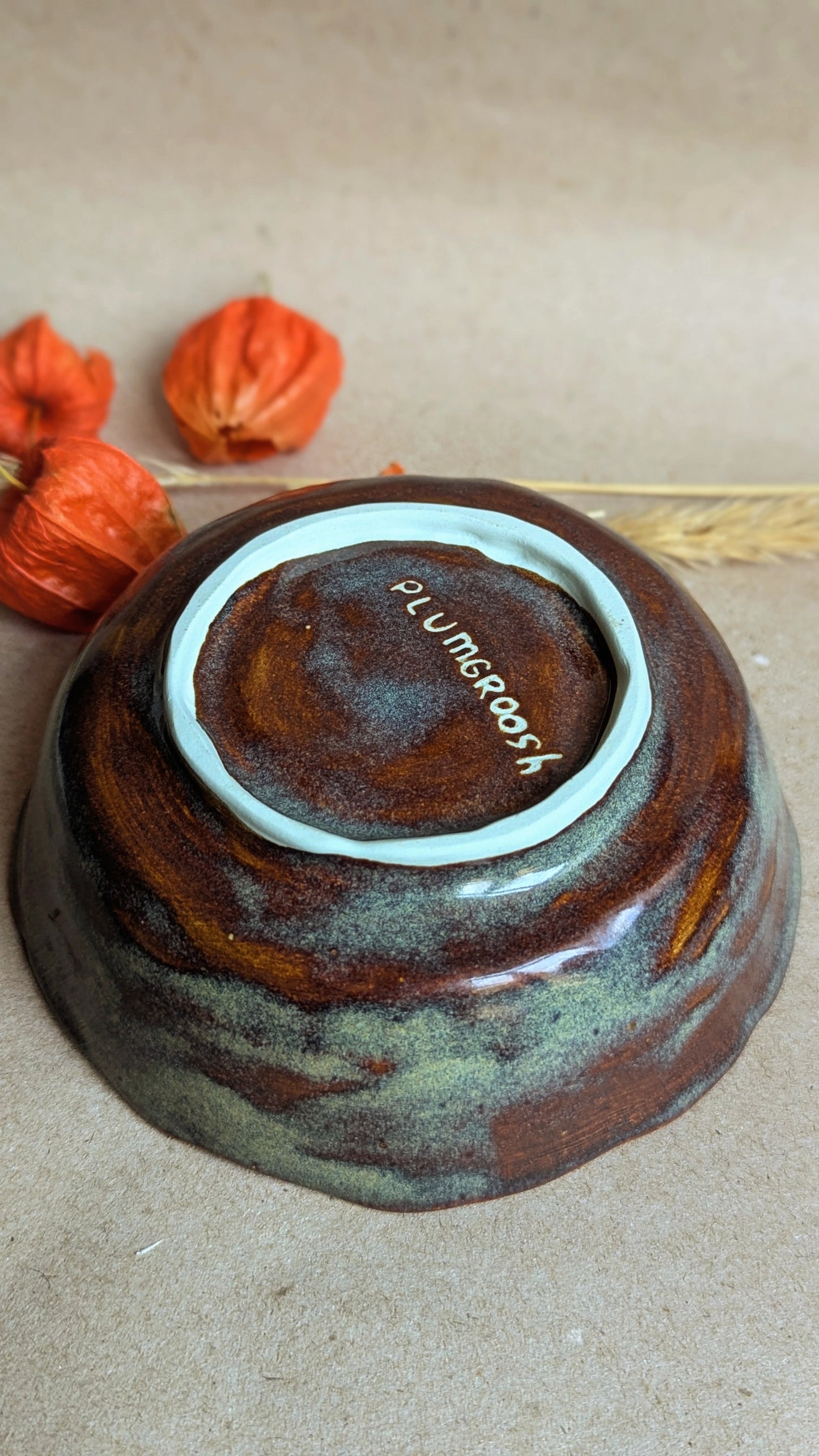 Handmade Bowl with Mushrooms