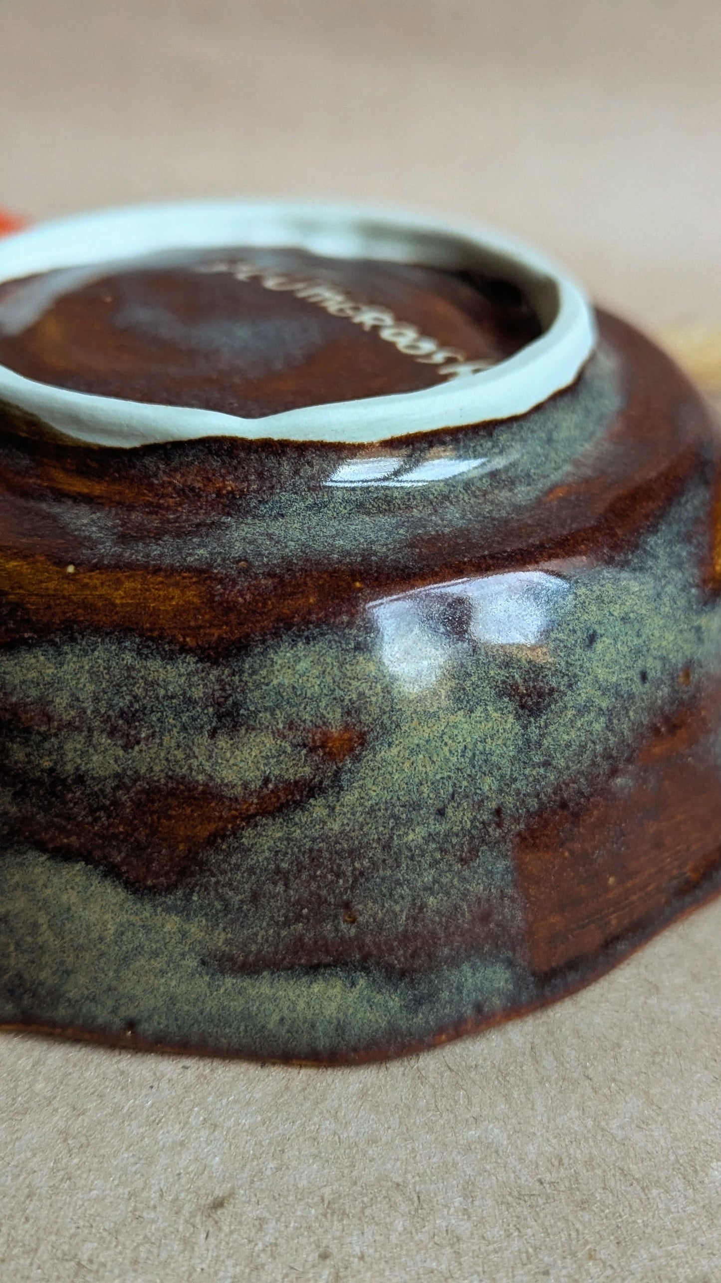 Handmade Bowl with Mushrooms