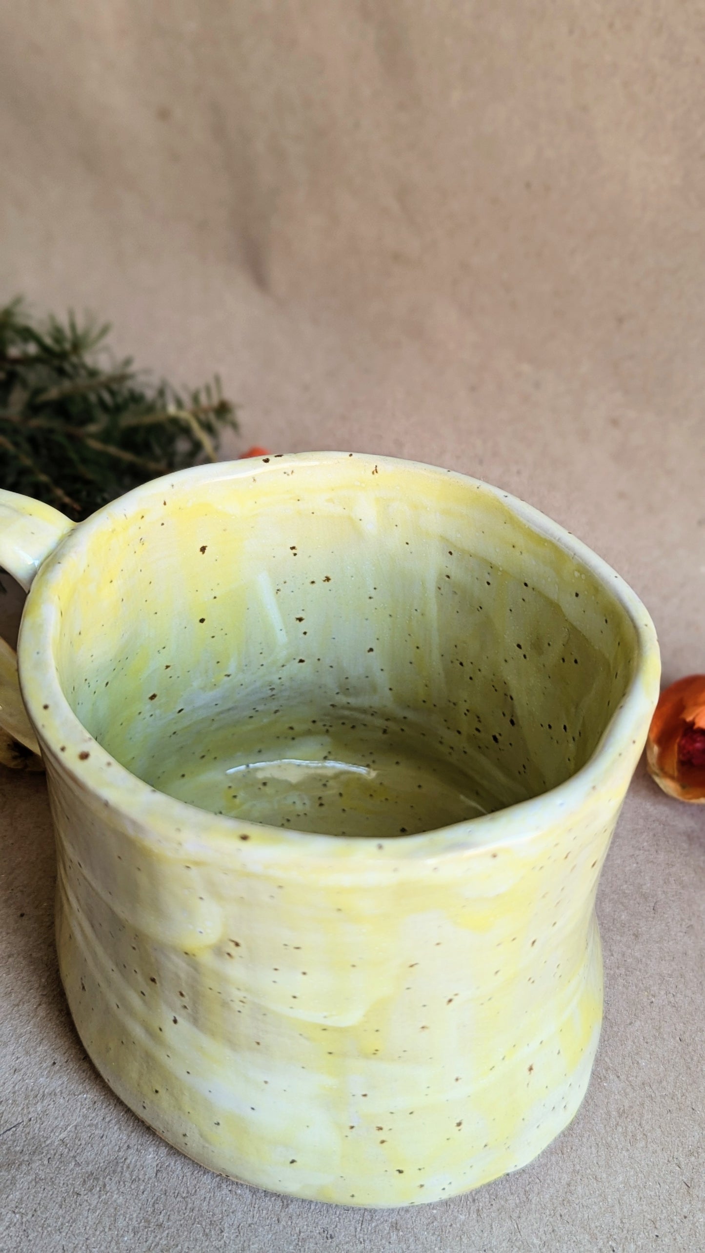 Handmade Mug with a Mother Goose and Gosling