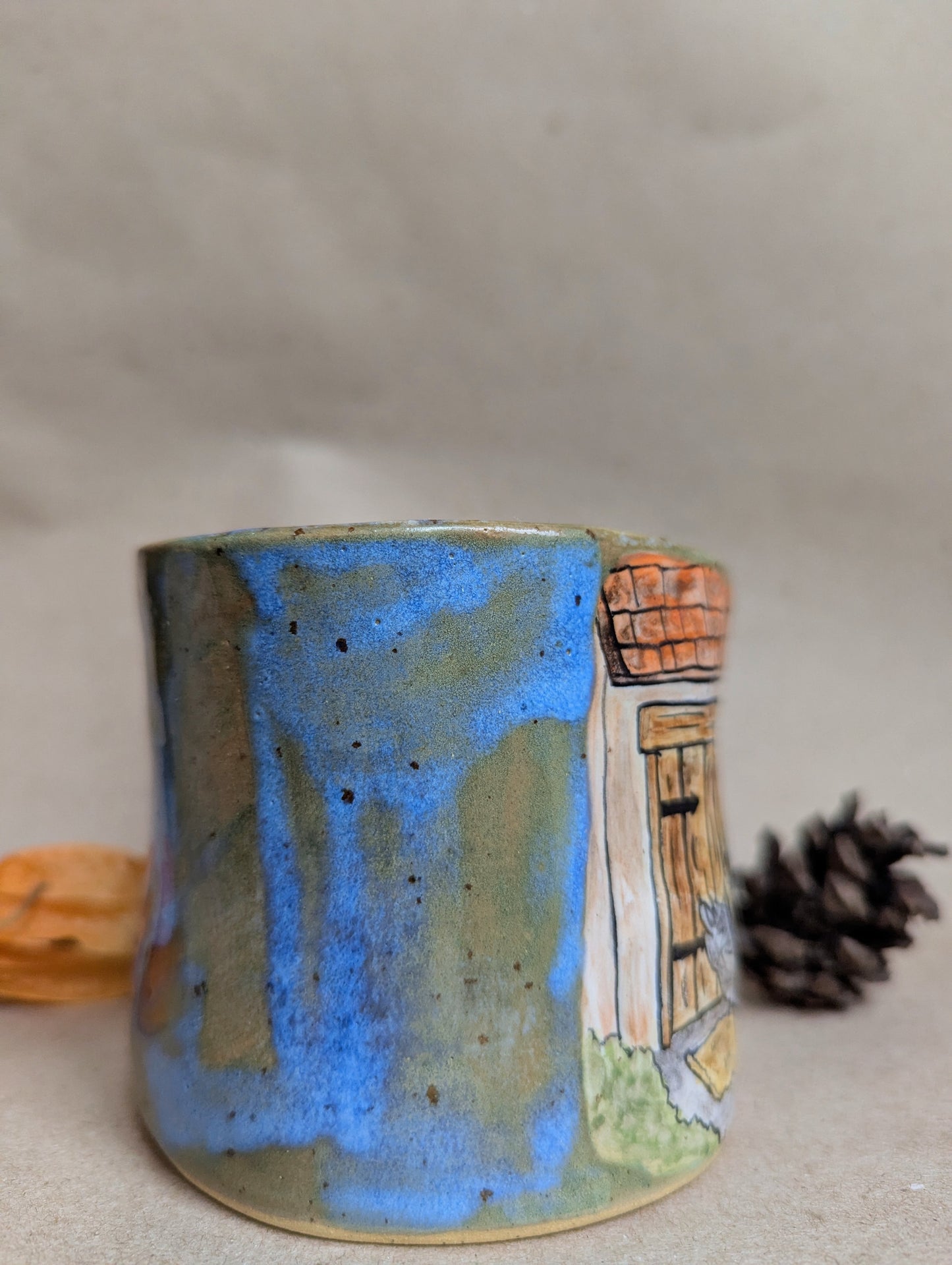 Handmade ceramic goose mug
