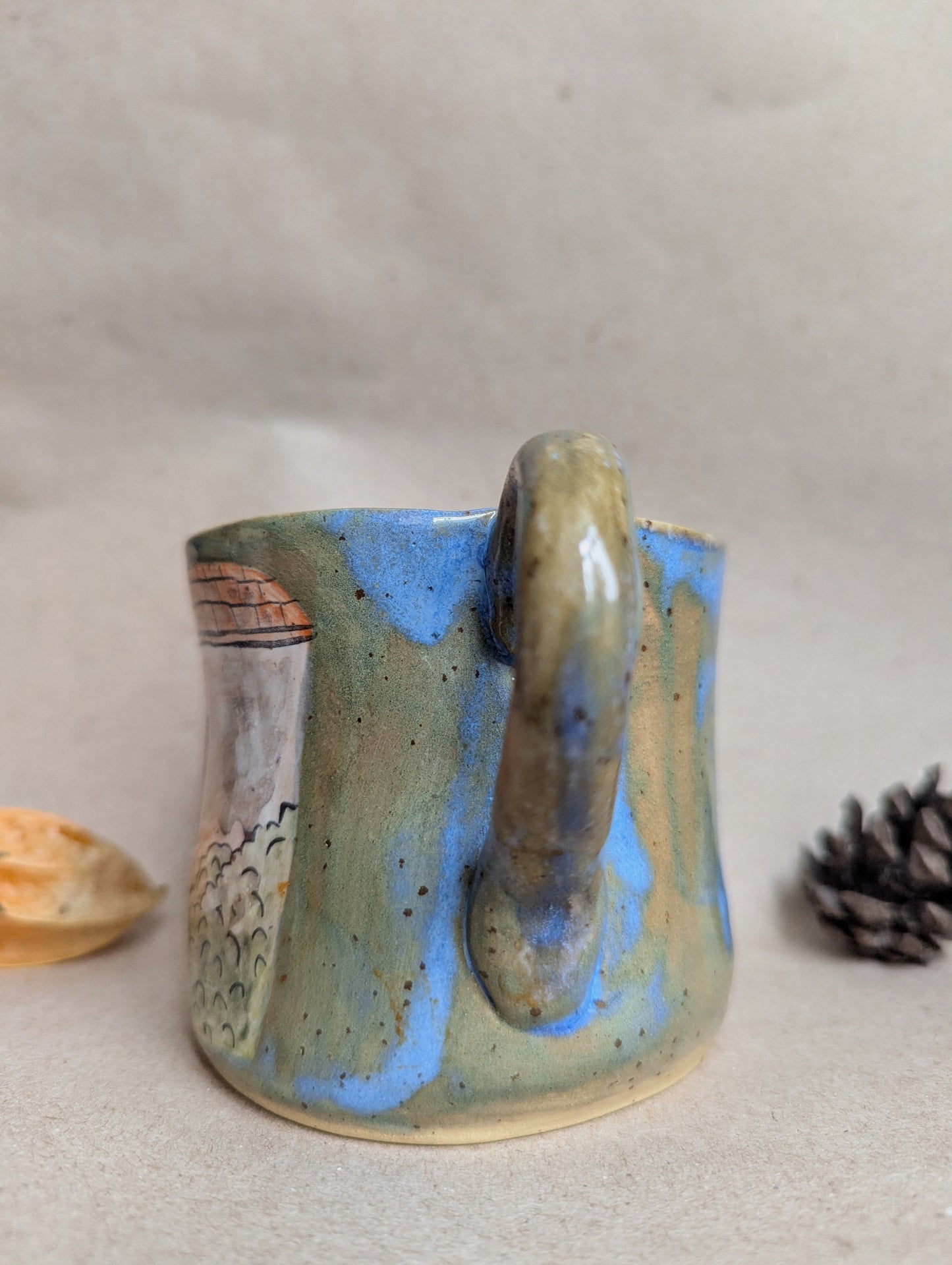 Handmade ceramic goose mug