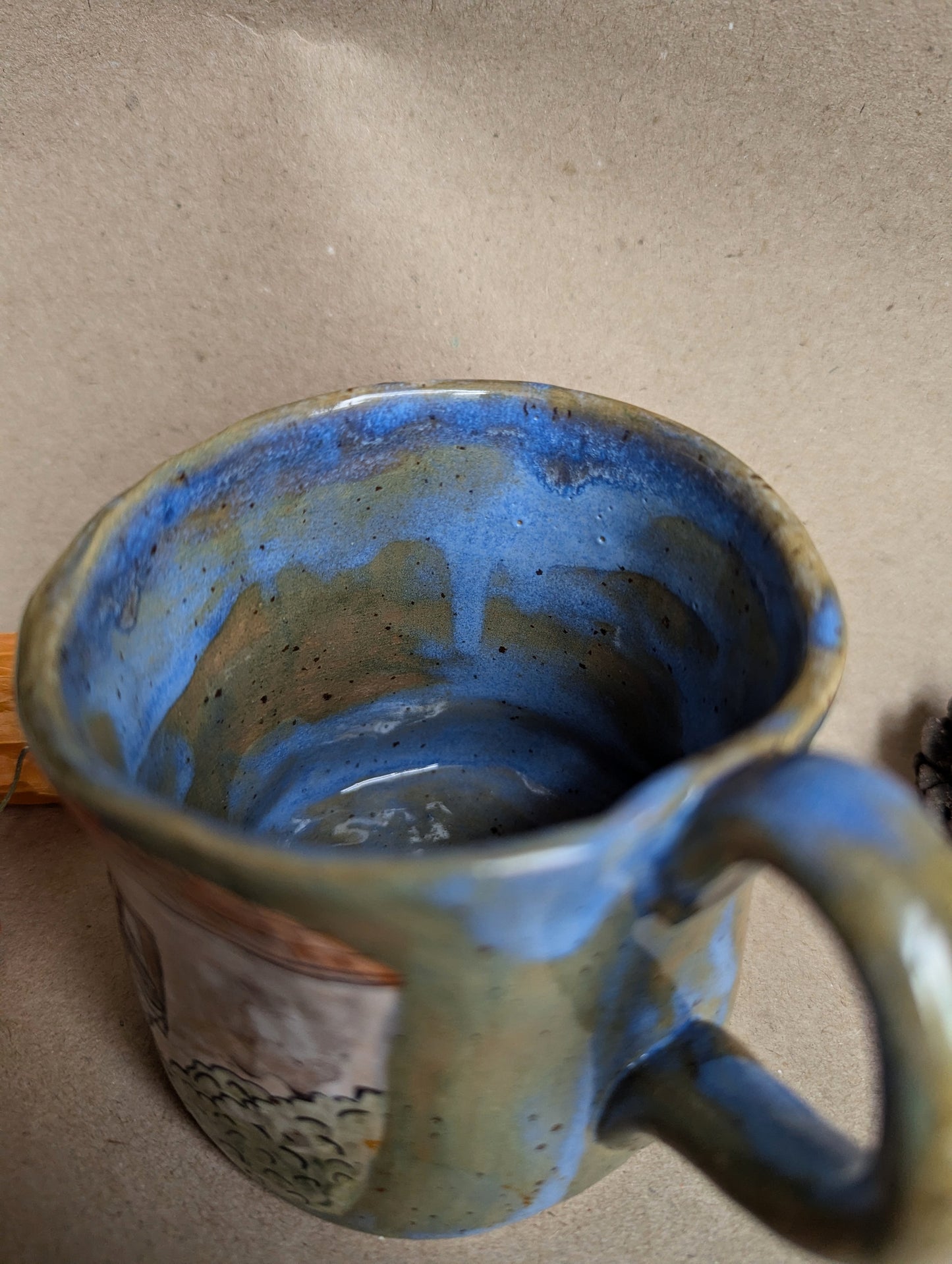 Handmade ceramic goose mug