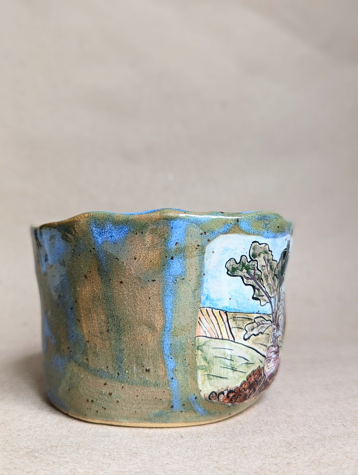 Handmade ceramic goose mug